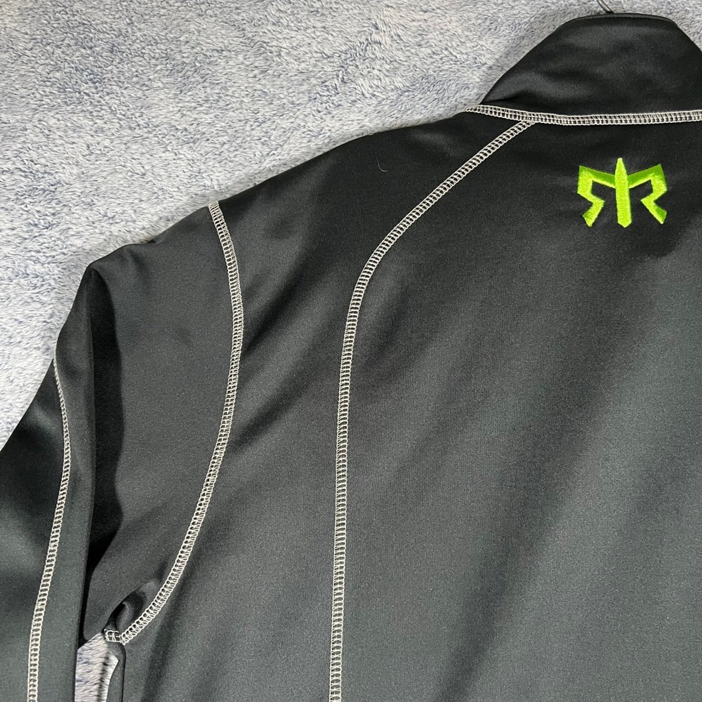 Ragnar Relay Series Mens XL Black Full Zip Performance Jacket Lime Green Logo - Picture 12 of 16